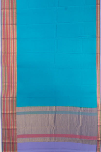 Pure Binny Silk Plain Sky Blue Saree