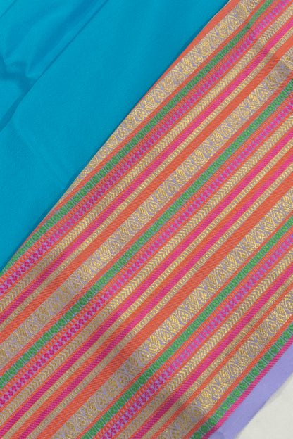 Pure Binny Silk Plain Sky Blue Saree