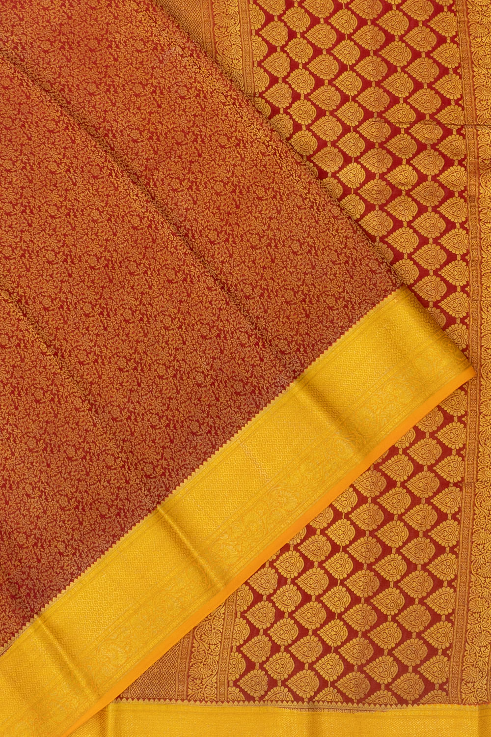 Pure Binny Silk Half And Half Butta And Brocade White And Ma