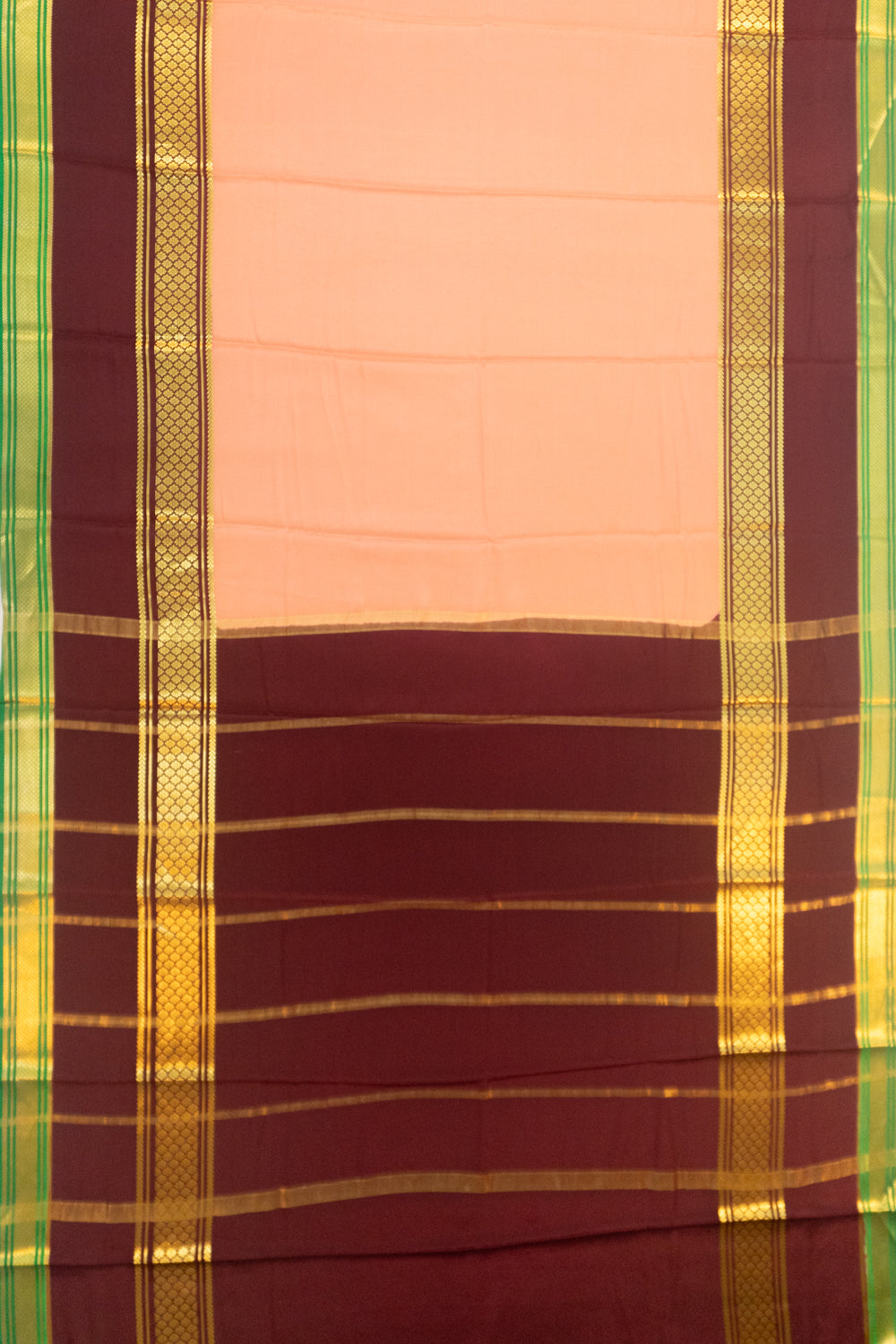 Pure Binny Silk Plain Peach Saree