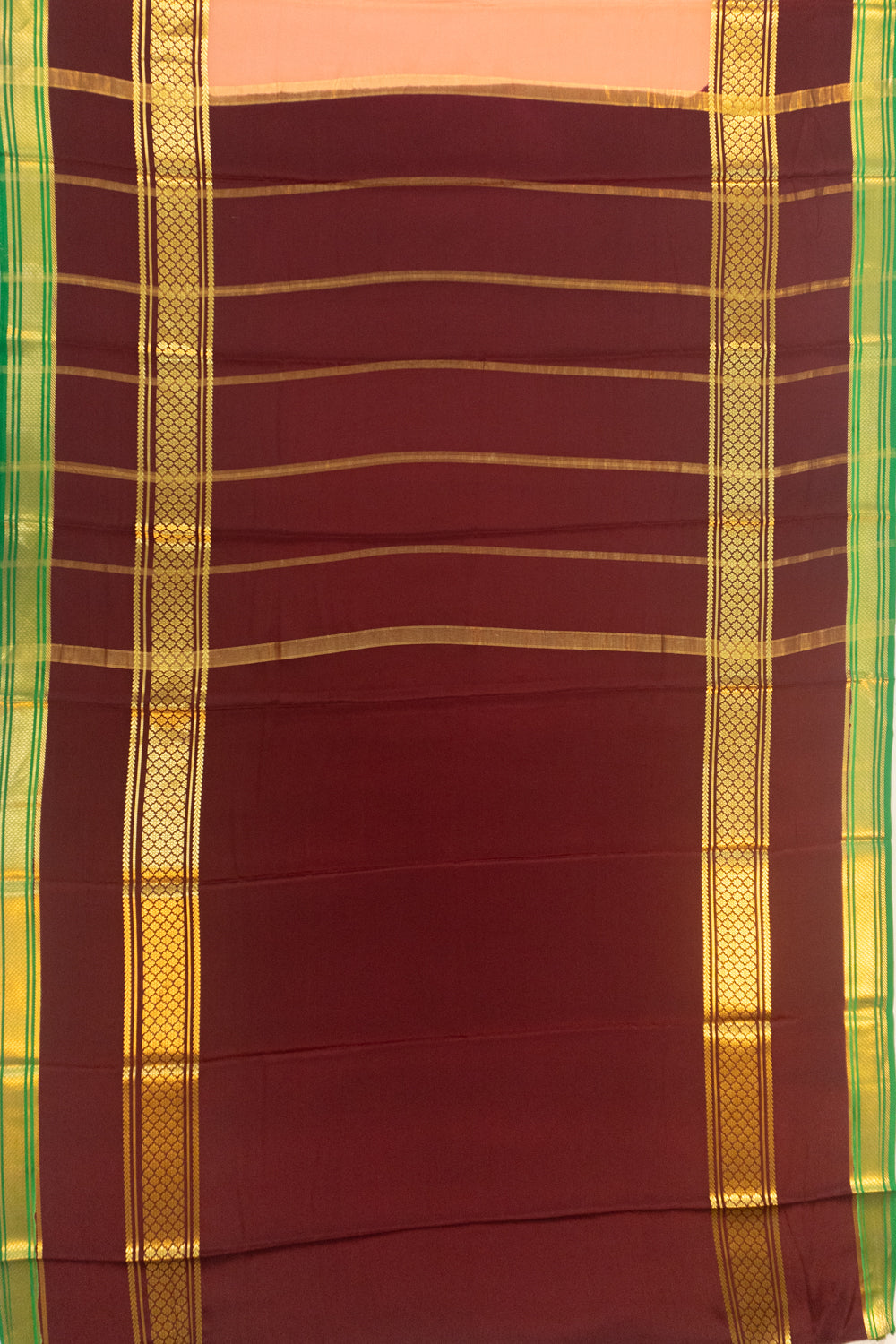 Pure Binny Silk Plain Peach Saree