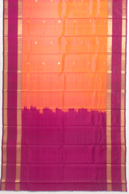 Kanchipuram Silk Butta Orange Saree