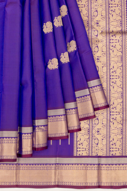 Kanchipuram Silk Butta Violet Saree