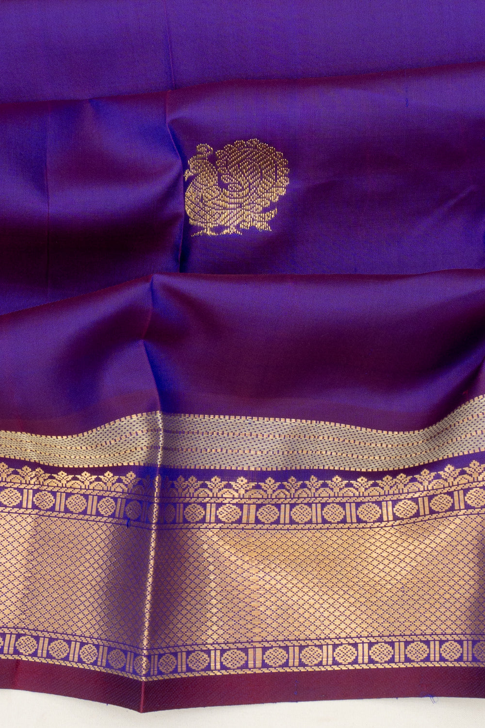 Kanchipuram Silk Butta Violet Saree