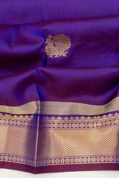 Kanchipuram Silk Butta Violet Saree
