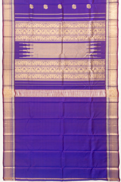 Kanchipuram Silk Butta Violet Saree