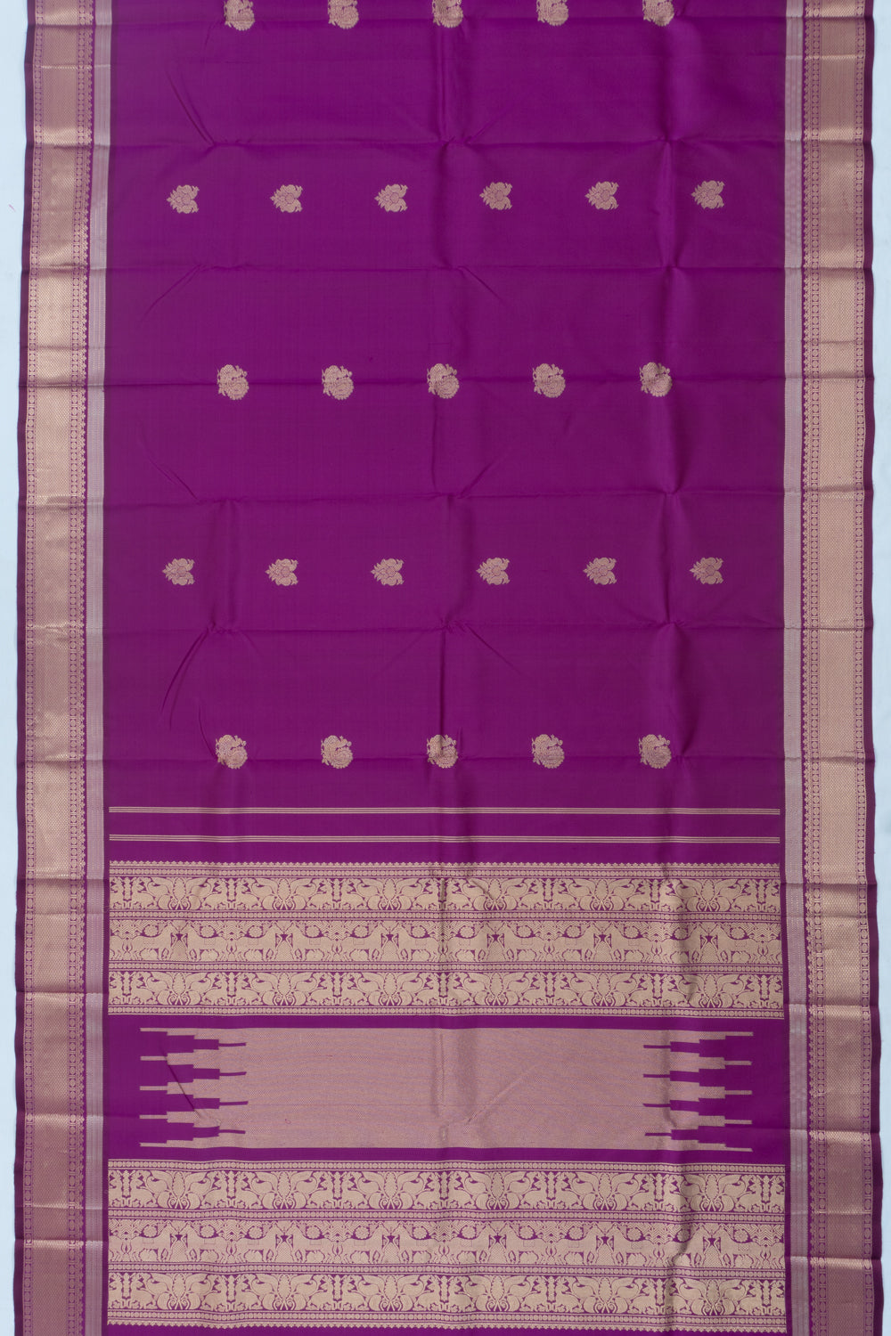 Kanchipuram Silk Butta Purple Saree
