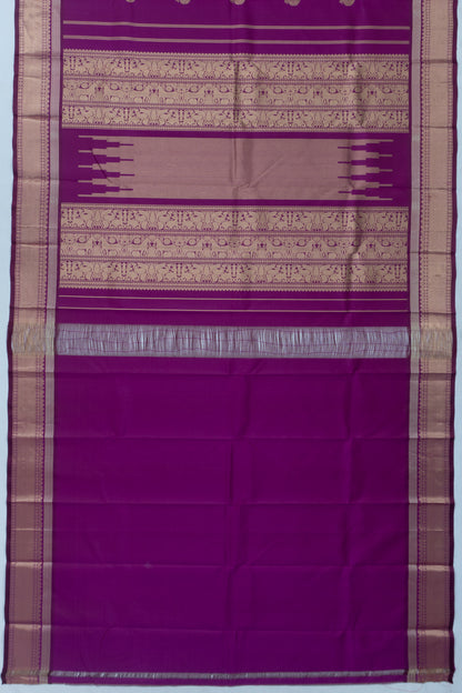 Kanchipuram Silk Butta Purple Saree