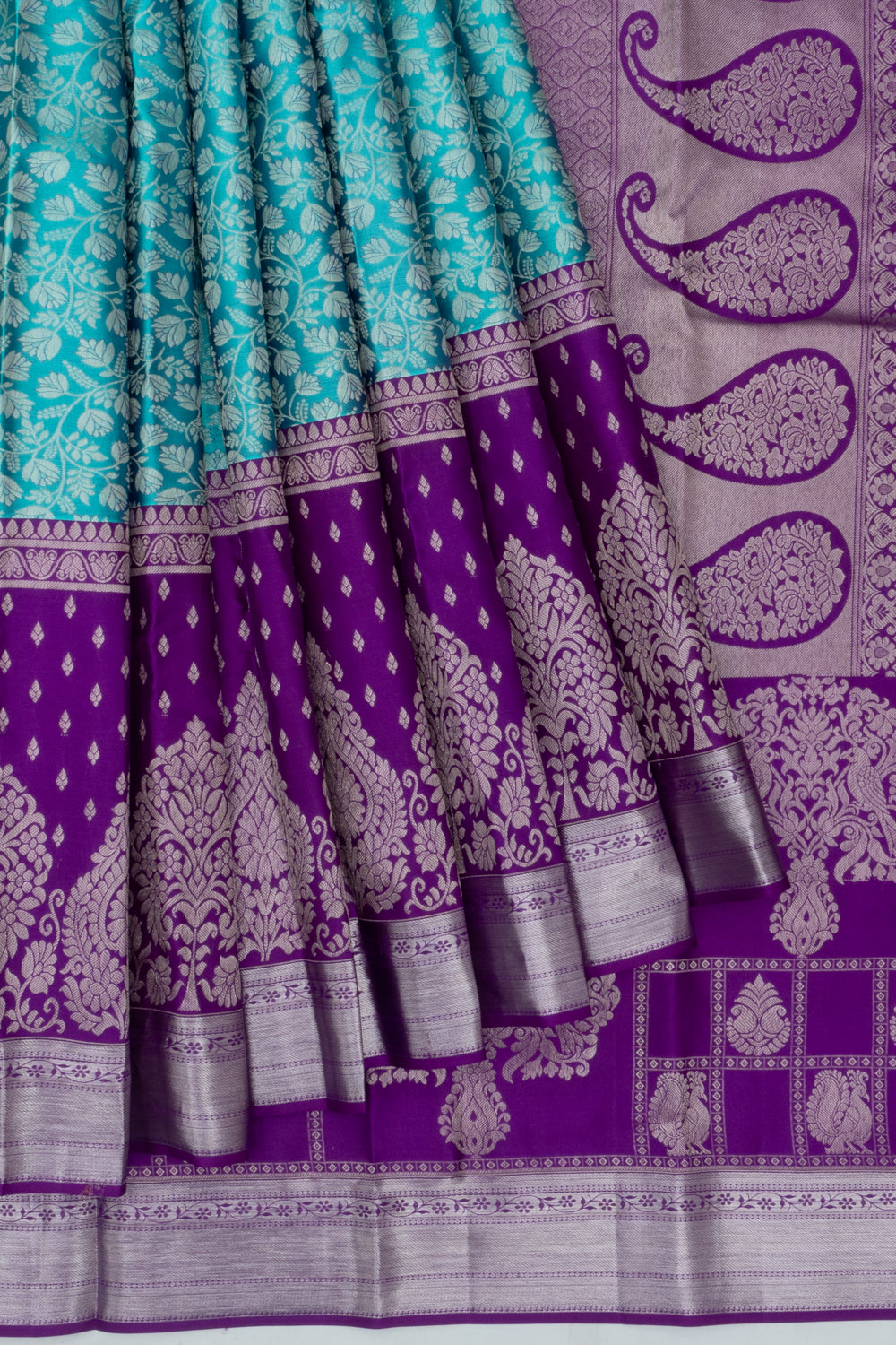 Taranga Kanchi Silk Brocade Sky Blue Saree