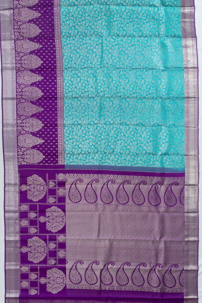 Taranga Kanchi Silk Brocade Sky Blue Saree