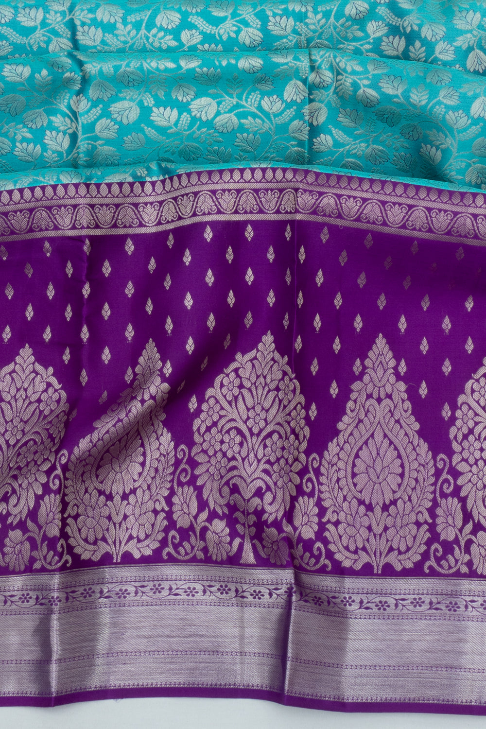 Taranga Kanchi Silk Brocade Sky Blue Saree