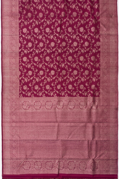 Kanchipuram Silk Antique Zari Jaal Maroon Saree