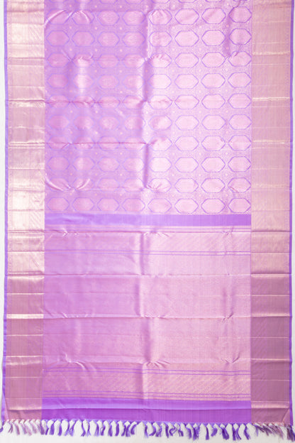 Kanchipuram Silk Brocade Lavender Saree