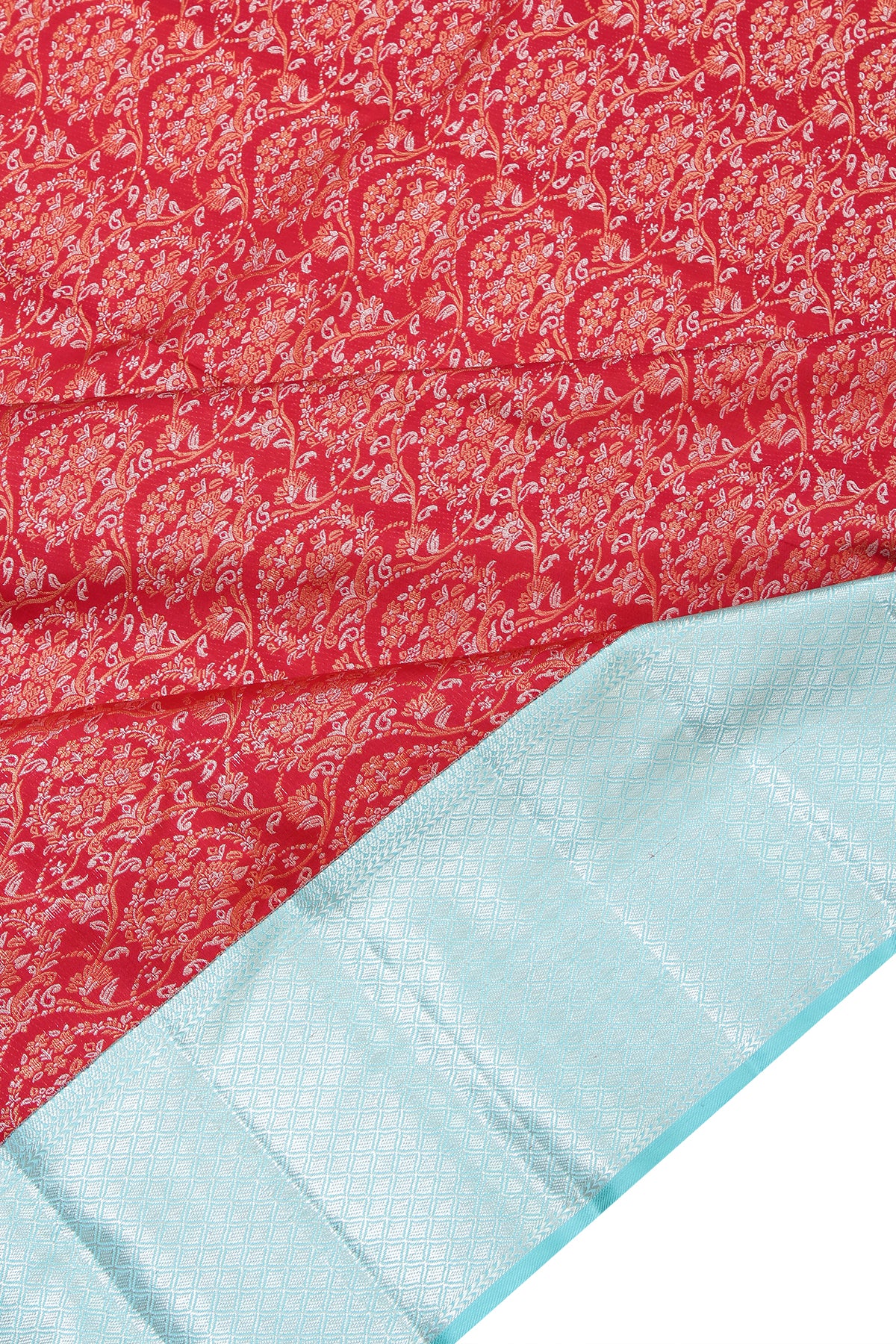 Kanchipuram Silk Brocade Red Saree