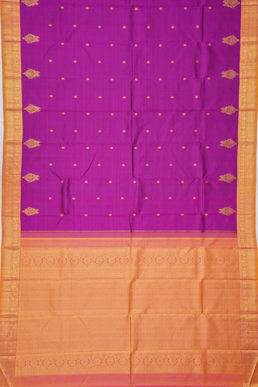 Kanchipuram Silk Butta Purple Saree