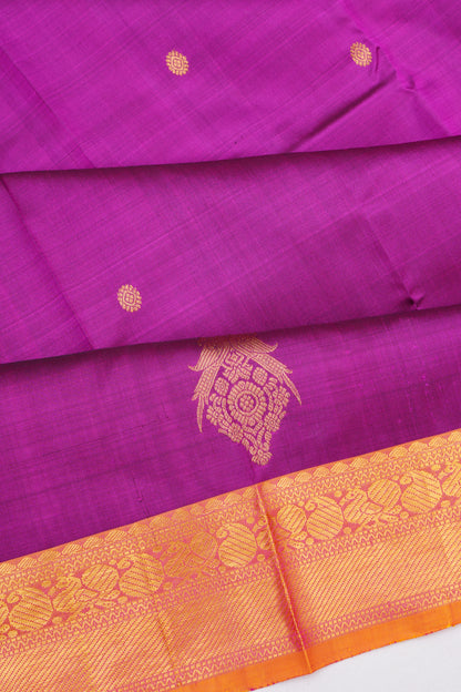 Kanchipuram Silk Butta Purple Saree