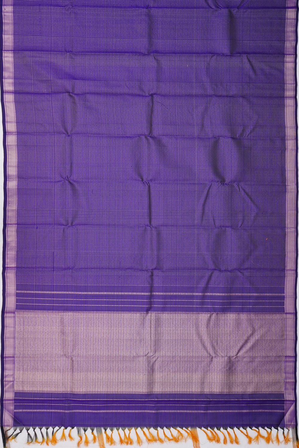 Kanchipuram Silk Kattam Checks Royal Blue Saree