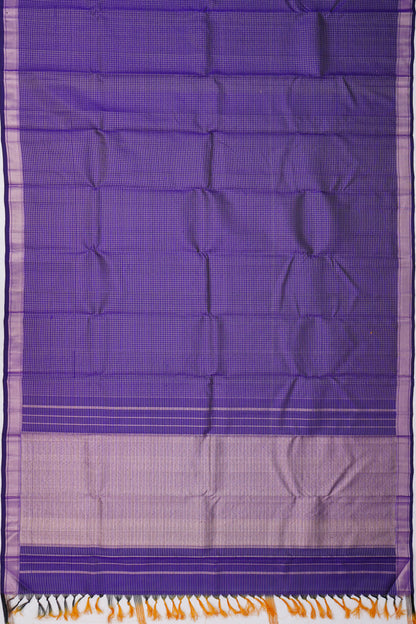 Kanchipuram Silk Kattam Checks Royal Blue Saree