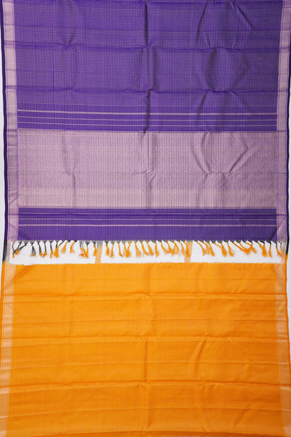Kanchipuram Silk Kattam Checks Royal Blue Saree