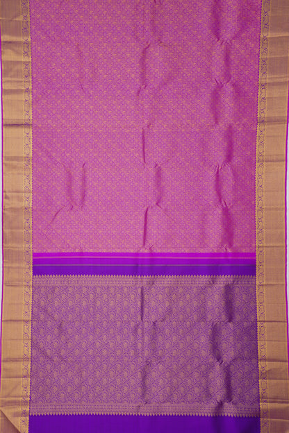 Kanchipuram Silk Brocade Pink Saree