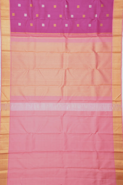 Kanchipuram Silk Butta Magenta Saree