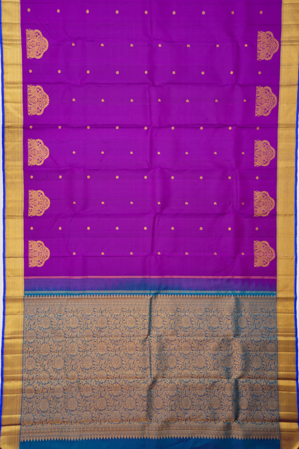 Kanchipuram Silk Butta Violet Saree