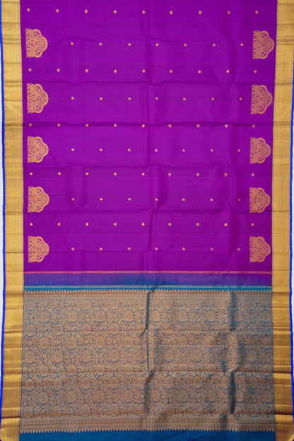 Kanchipuram Silk Butta Violet Saree