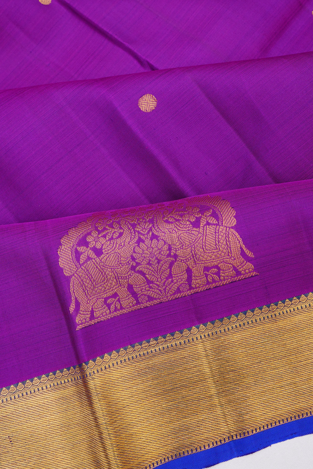 Kanchipuram Silk Butta Violet Saree