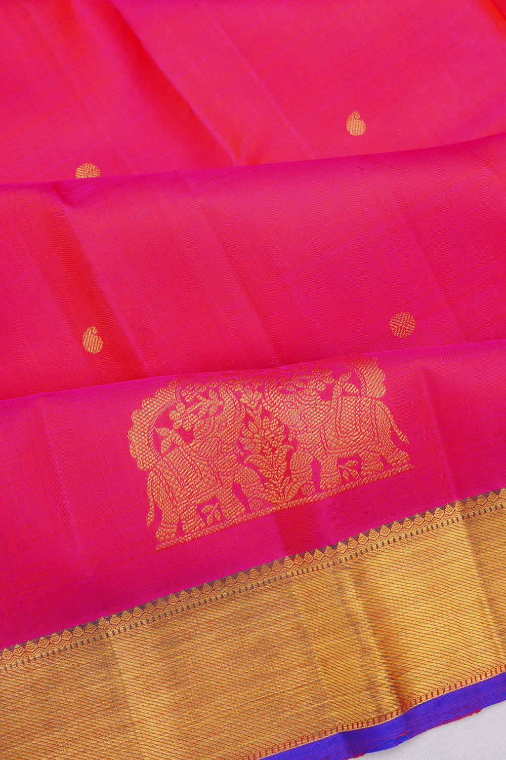 Kanchipuram Silk Butta Pink Saree