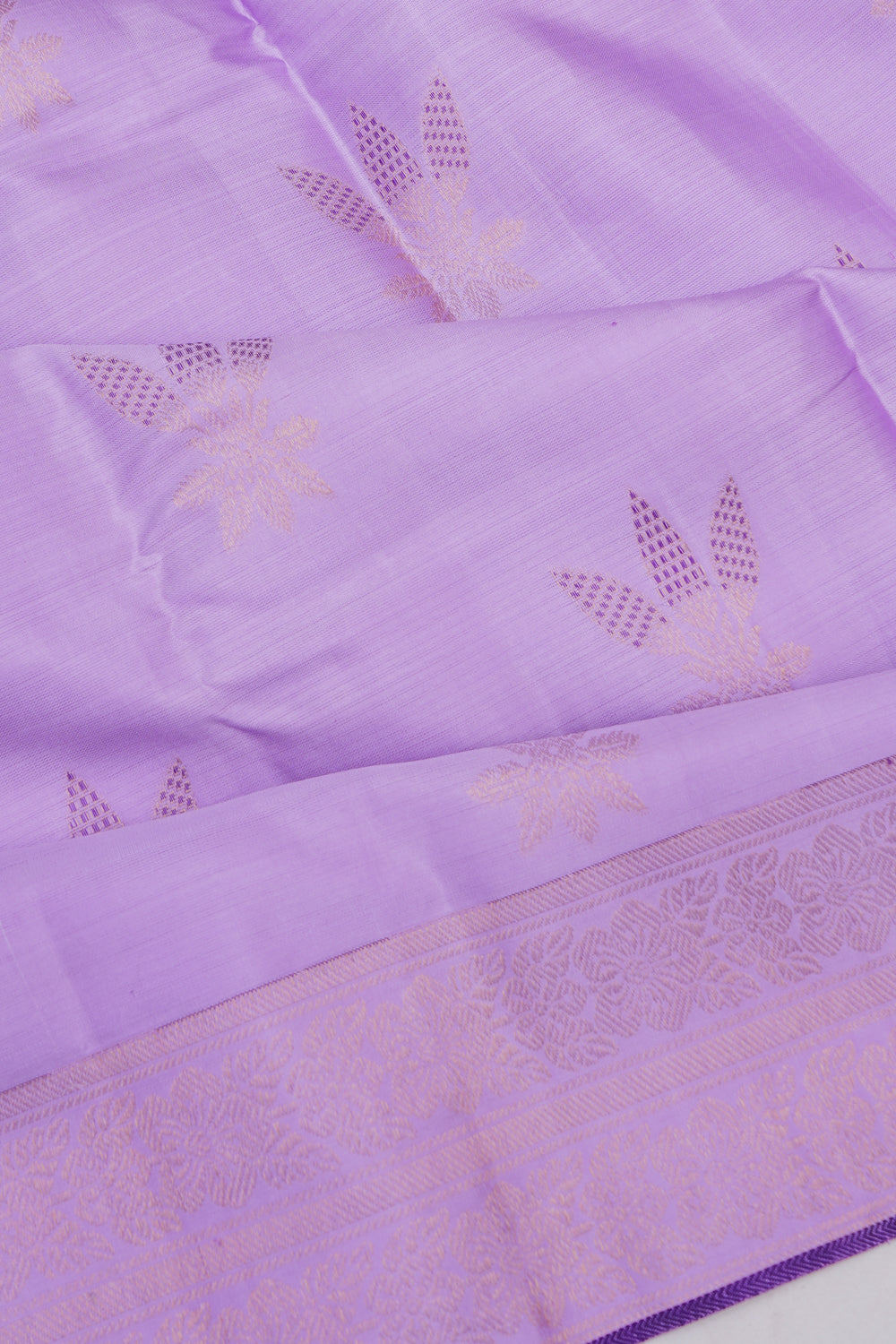 Kanchipuram Silk Butta Lavender Saree
