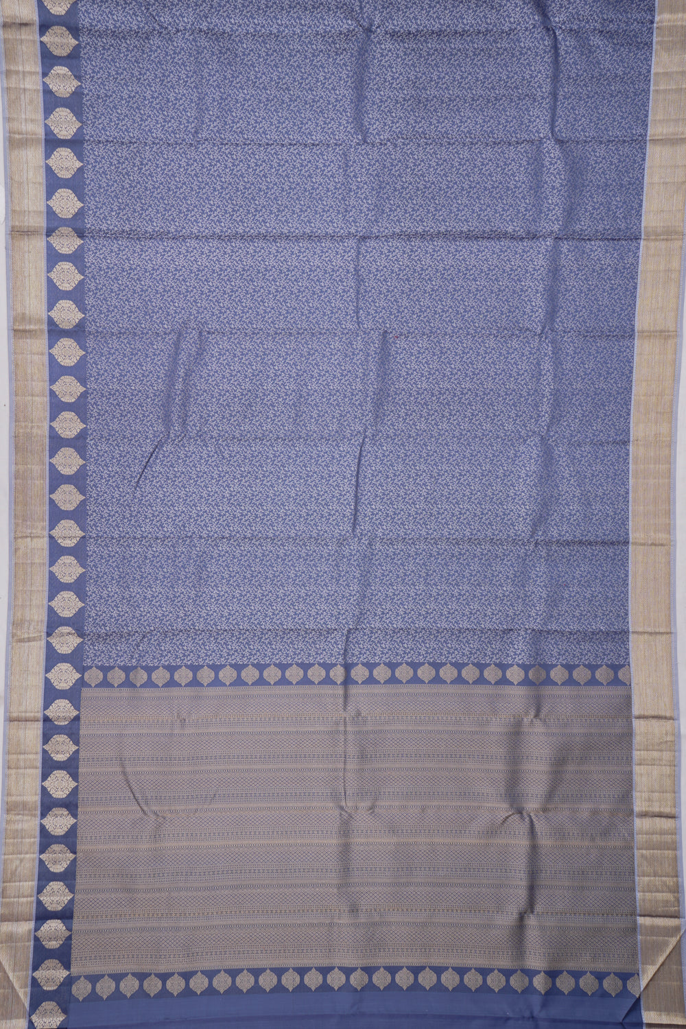 Kanchipuram Silk Brocade Blue Saree