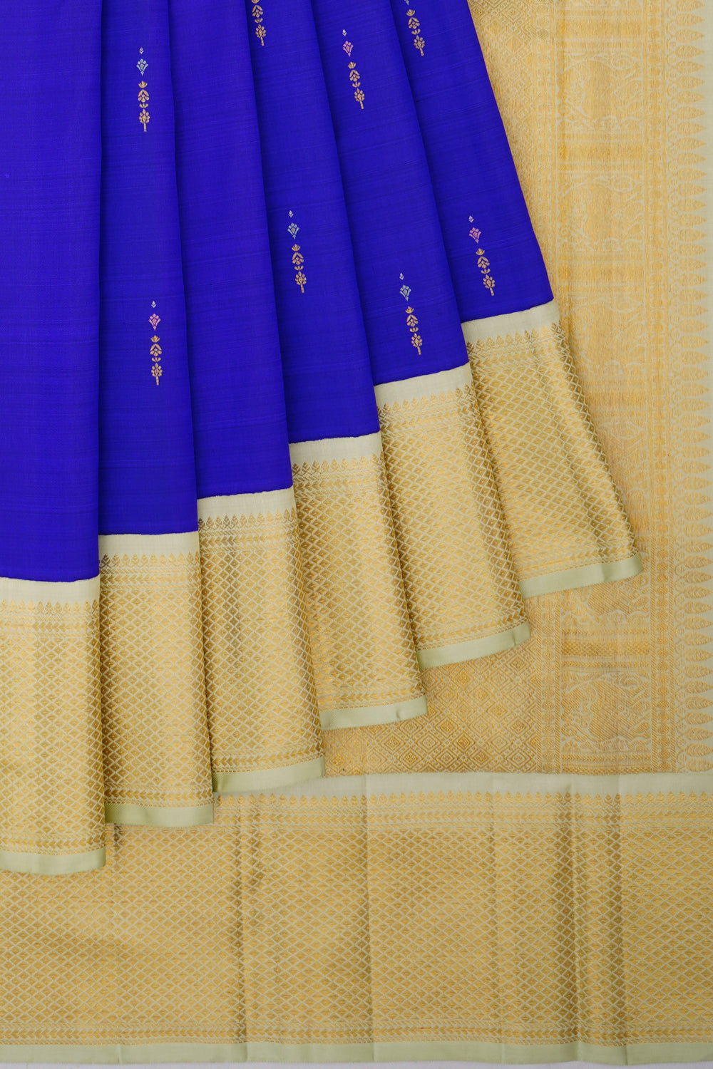 Kanchipuram Silk Butta Blue Saree