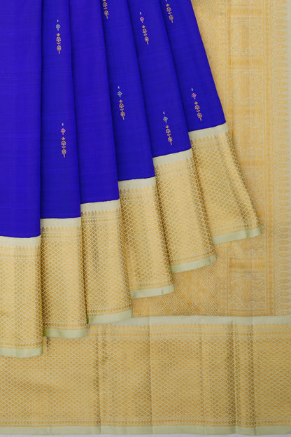 Kanchipuram Silk Butta Blue Saree