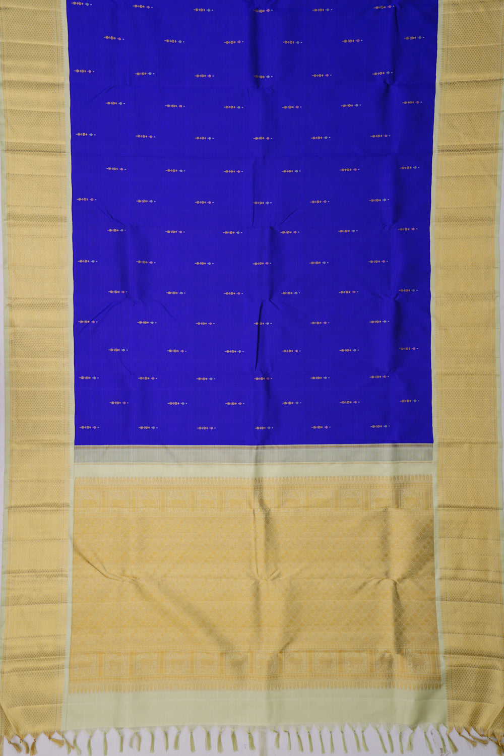Kanchipuram Silk Butta Blue Saree