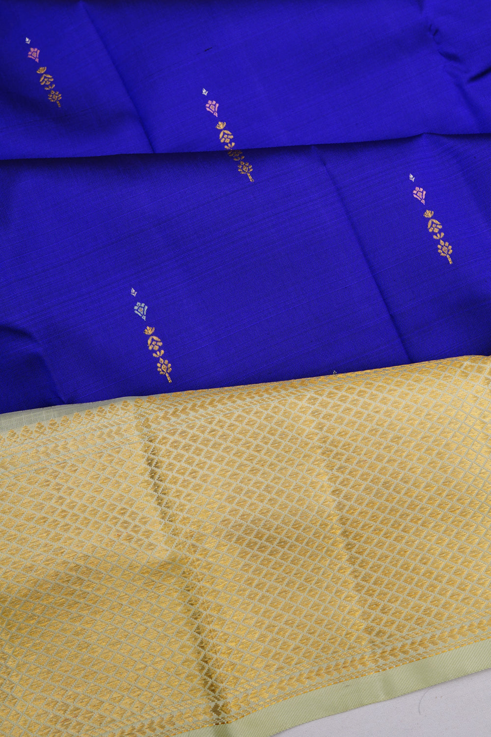 Kanchipuram Silk Butta Blue Saree