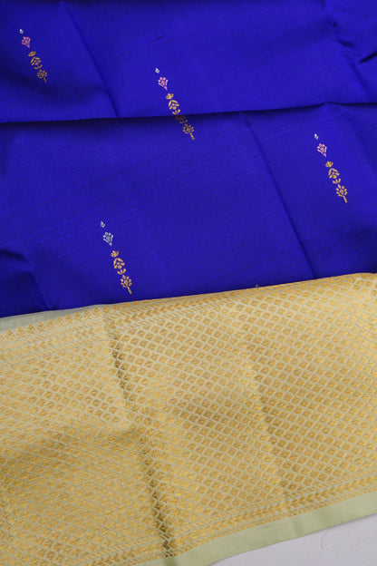 Kanchipuram Silk Butta Blue Saree