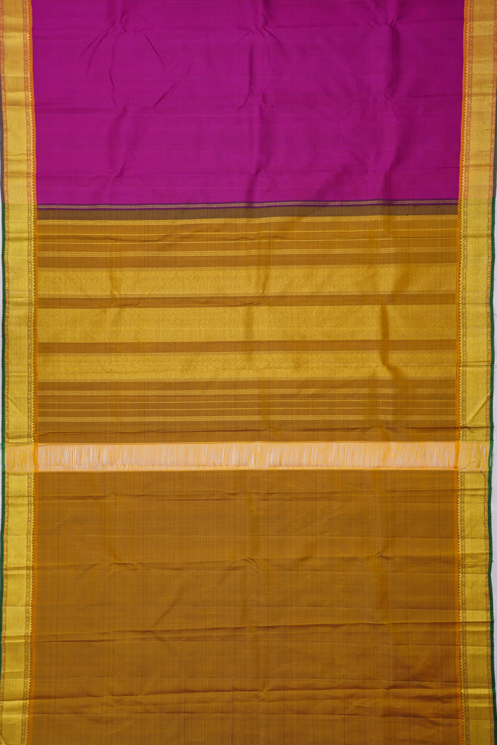 Kanchipuram Silk Checks Purple Saree