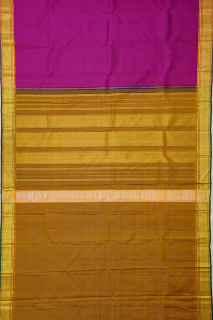 Kanchipuram Silk Checks Purple Saree