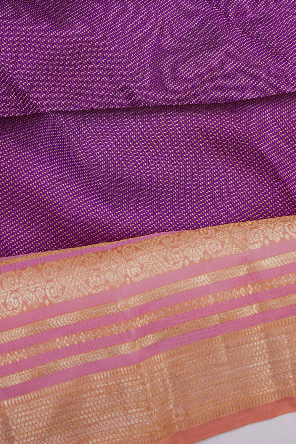 Kanchipuram Silk Brocade Purple Saree