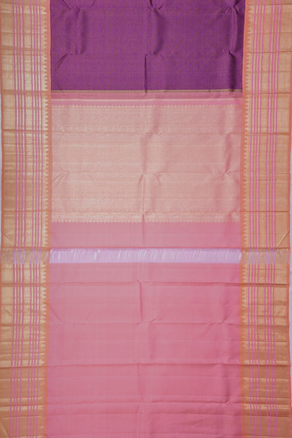 Kanchipuram Silk Brocade Purple Saree