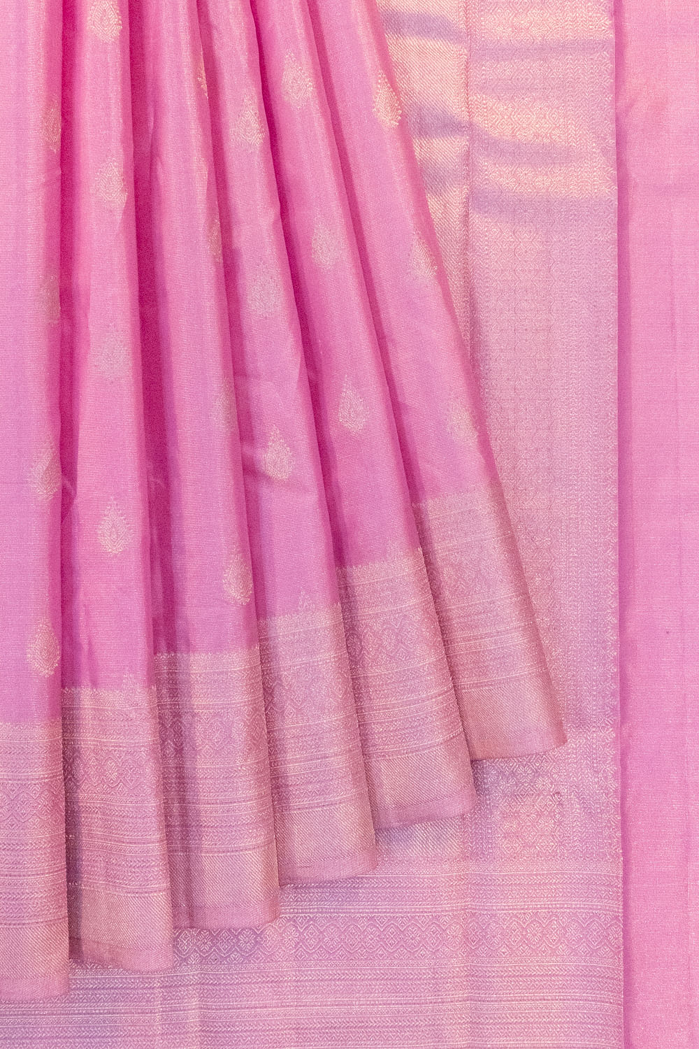 Taranga Kanchi Silk Tissue Butta Baby Pink Saree