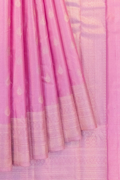 Taranga Kanchi Silk Tissue Butta Baby Pink Saree