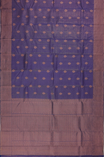 Taranga Kanchi Silk Tissue Oosi Lines And Butta Blue Saree