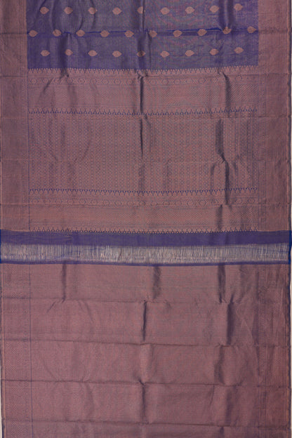 Taranga Kanchi Silk Tissue Oosi Lines And Butta Blue Saree