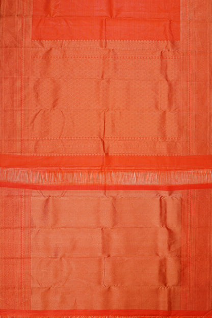 Taranga Kanchi Silk Tissue Oosi Lines Orange Saree