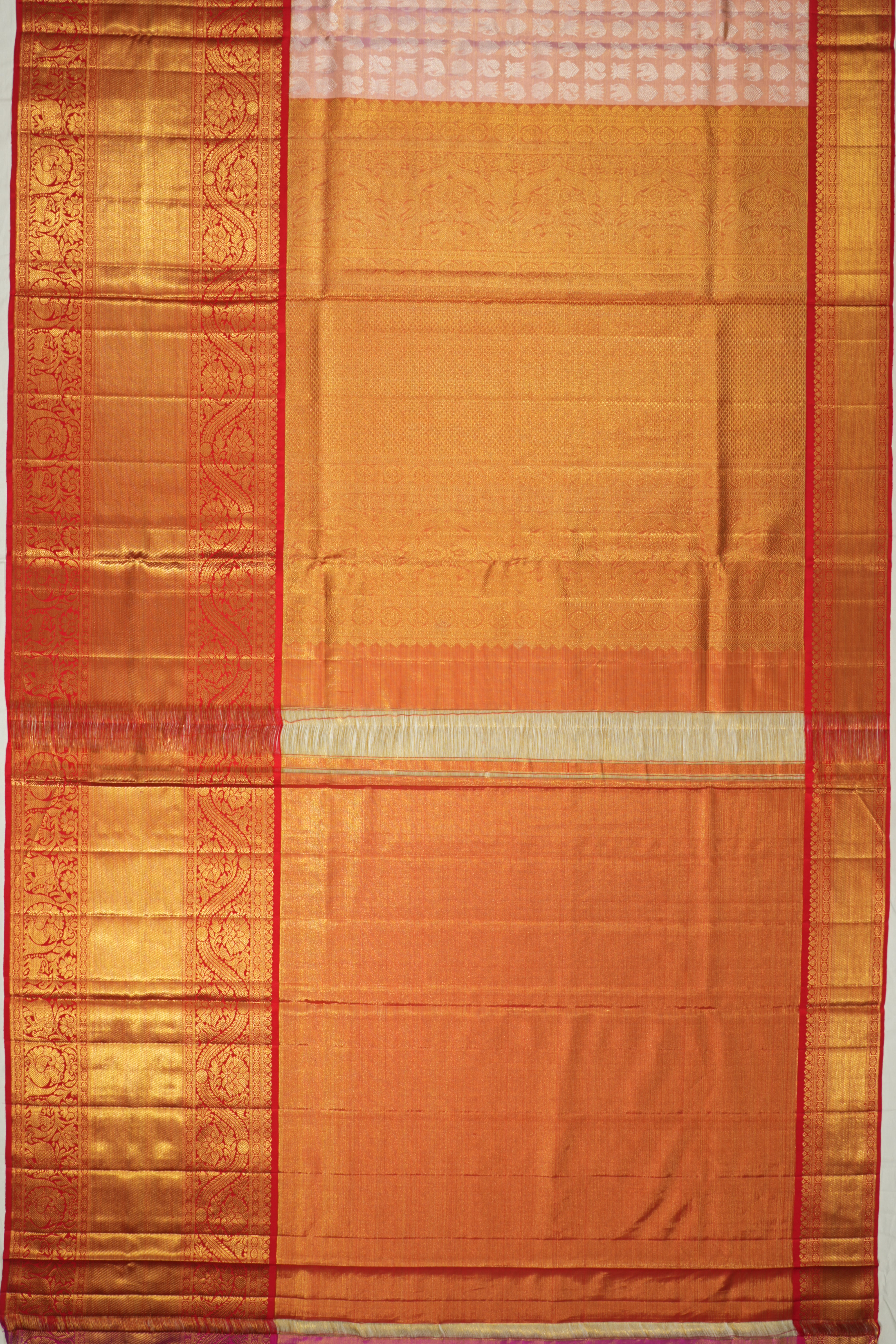 Kanchipuram Silk Tissue Butta Pink Saree