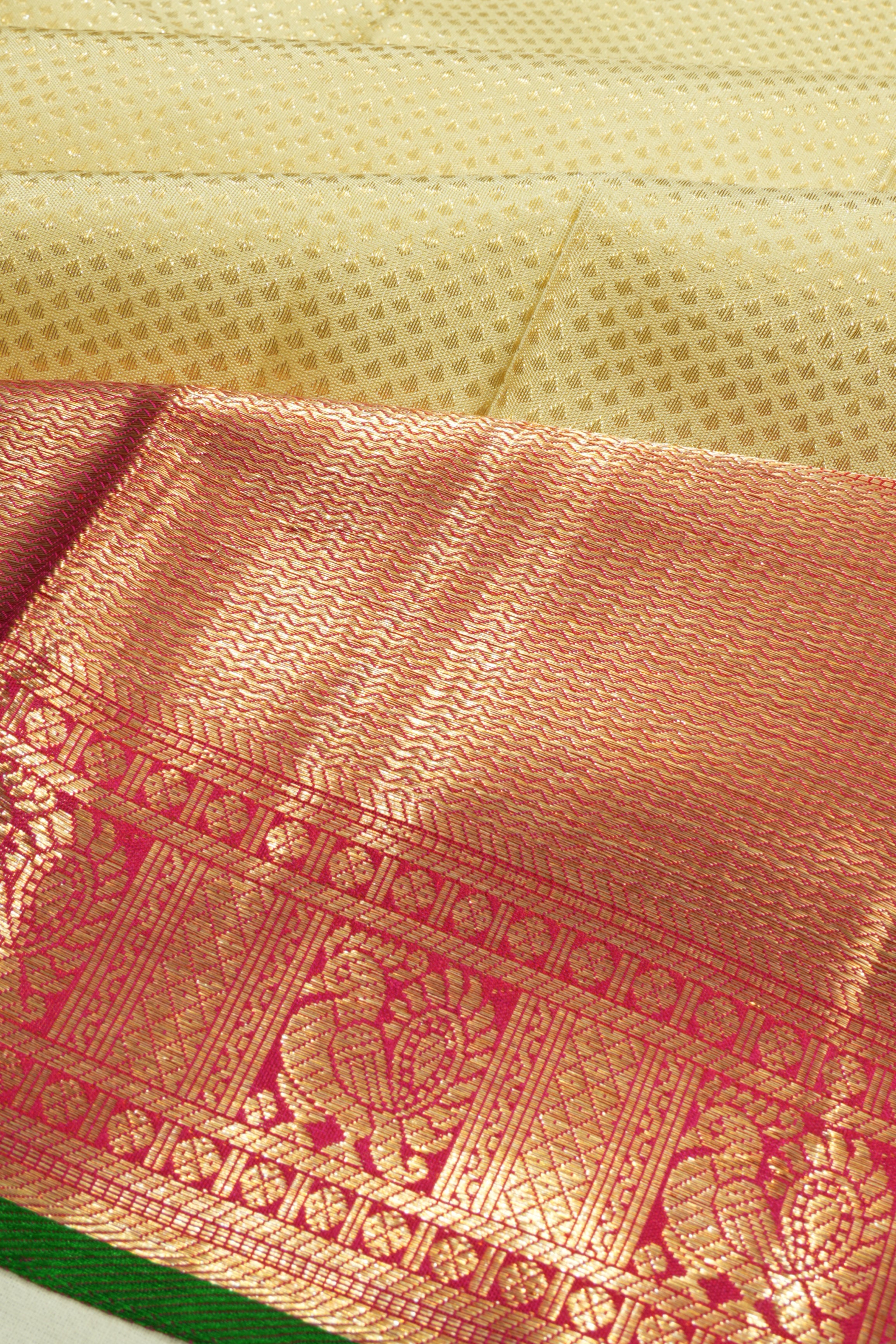 Kanchipuram Silk Brocade Pastel Green Saree