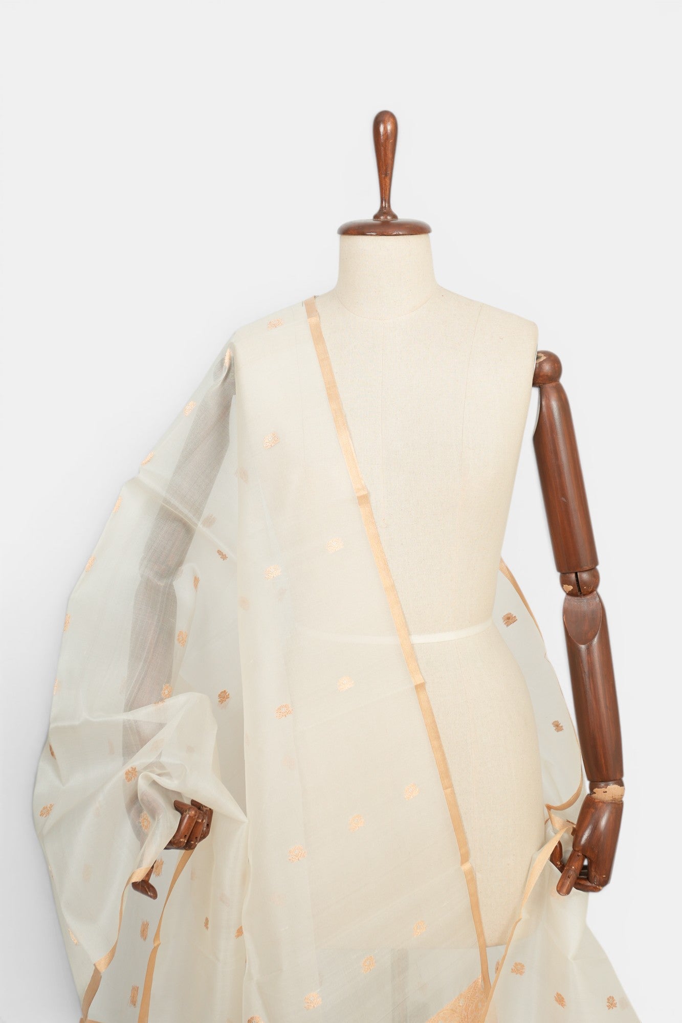 Organza Butta White Dupatta