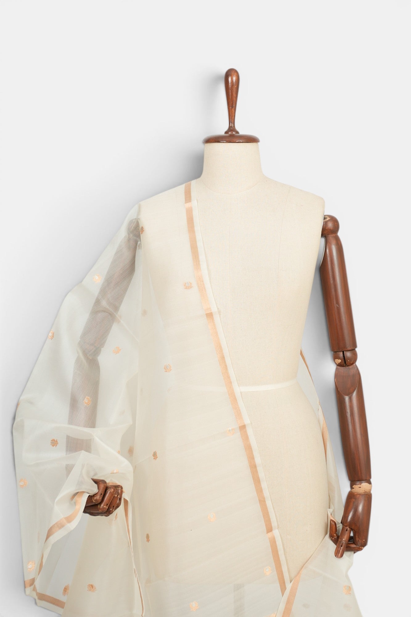 Organza Butta White Dupatta