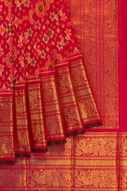 Kanchipuram Silk Ikat Pink Saree